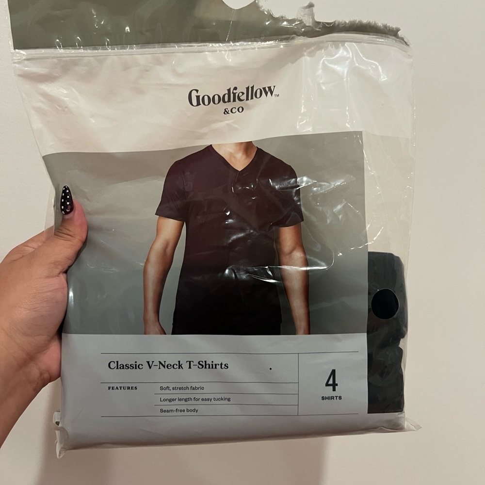 Goodfellow & Co Classic Black V-Neck T-Shirts Pack
